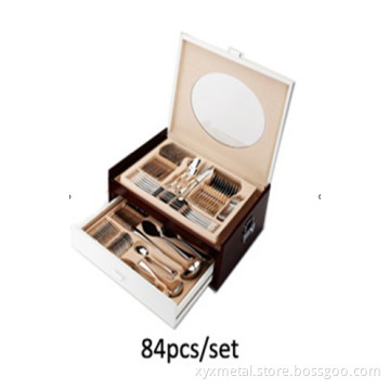 84PCS Stainless Steel Tableware Cutlery Set/ High Quality Spoon Fork Knife